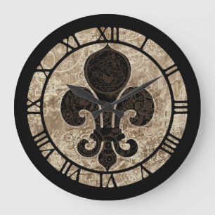 Reloj Redondo Grande Clockwork Fleur De Lis