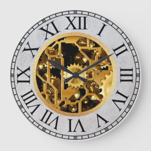 Reloj Redondo Grande Clockworks de Steampunk