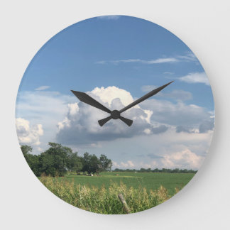 Reloj Redondo Grande Cloudy Sky