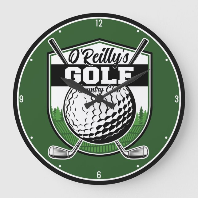 Reloj Redondo Grande Club Campestre Personalizado Golf Golf Player Pro (Anverso)