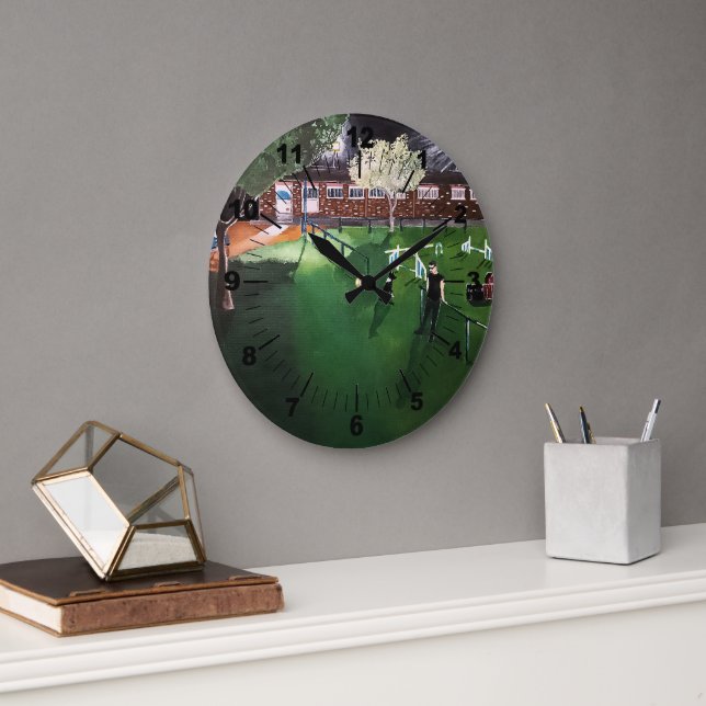 Reloj Redondo Grande Club Canino Boomerang Painting by Alfred Fox (Oficina)