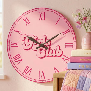 Reloj Redondo Grande Club de Chicas