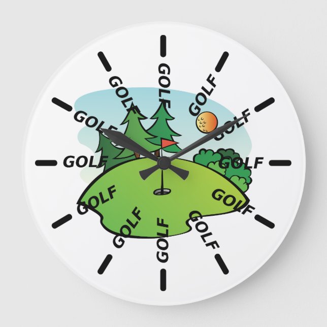 Reloj Redondo Grande Club de golf (Anverso)