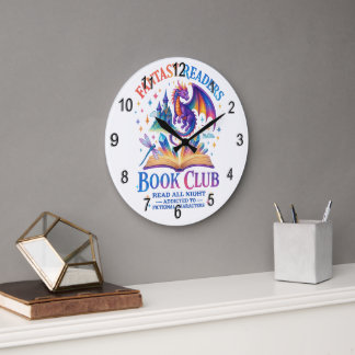 Reloj Redondo Grande Club de libros de lectores de fantasía...