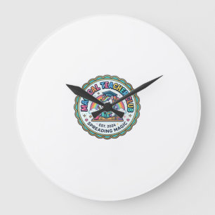 Reloj Redondo Grande Club de Profesora Mágica de Unicornio Diseño de Re