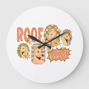 Reloj Redondo Grande Club de techo / Ilustraciones de perro