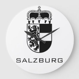 Reloj Redondo Grande Coat of Arms of Salzburg Monochrome Fine Art