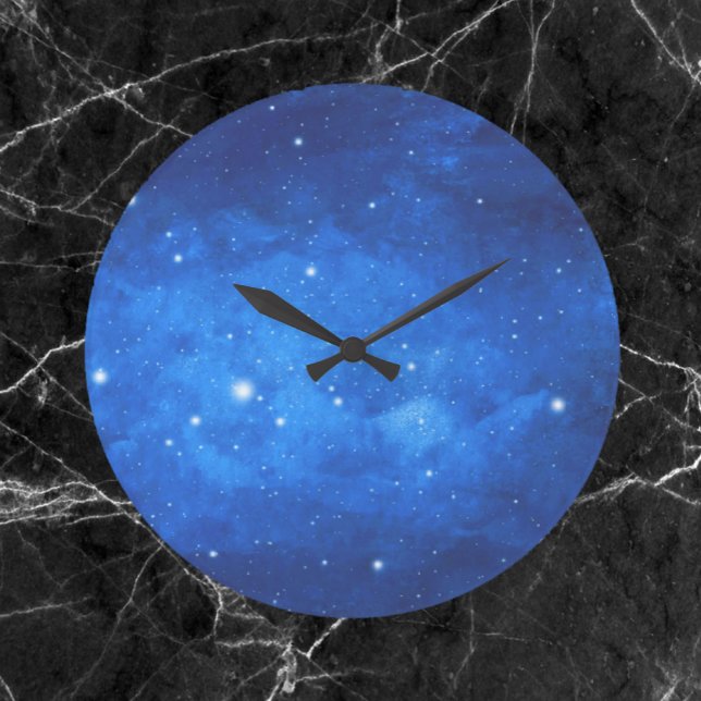 Reloj Redondo Grande Cobalt Blue Space Stars Wall Clock (Subido por el creador)