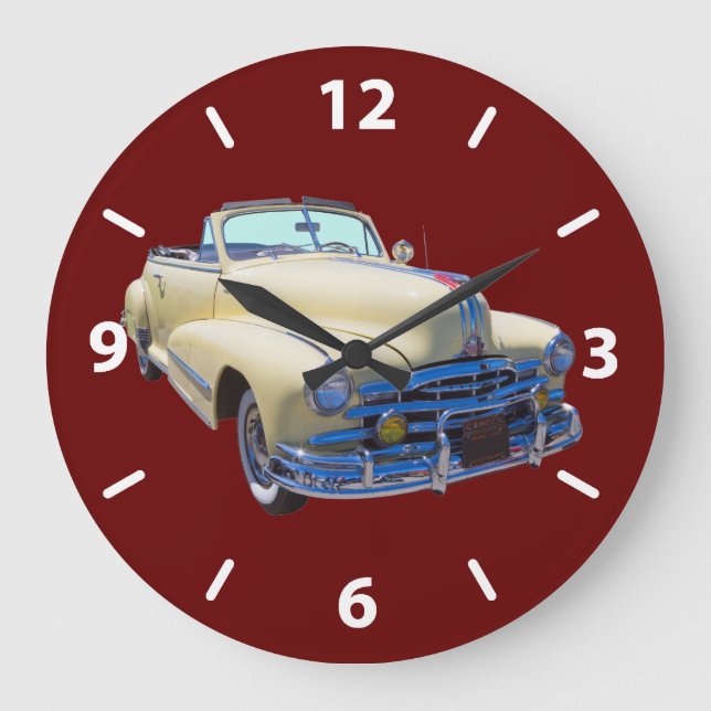 Reloj Redondo Grande Coche convertible Pontiac Silver Streak de 1948 (Anverso)