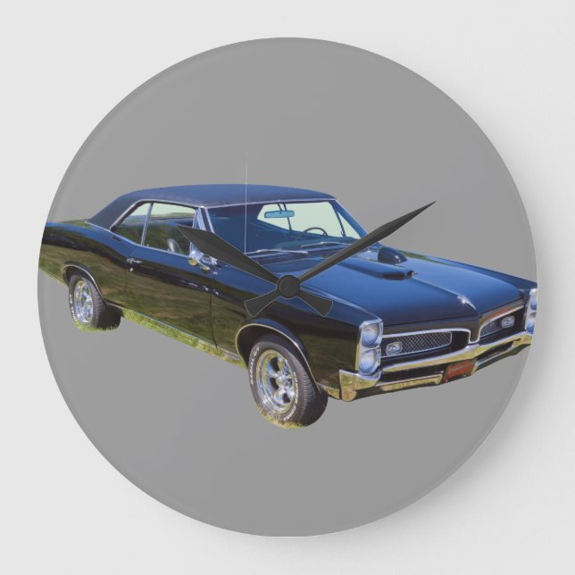 Reloj Redondo Grande Coche Músculo Pontiac GTO de 1967 (Anverso)