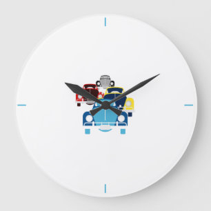 Reloj Redondo Grande Coches viejos