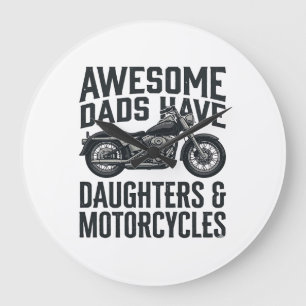 Reloj Redondo Grande Cociente de hijas de papá de motocicleta vector vi