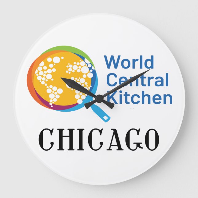 Reloj Redondo Grande Cocina Central Mundial - Chicago (Anverso)