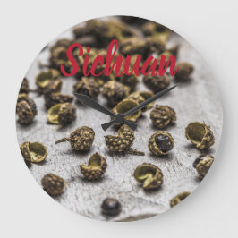 Reloj Redondo Grande Cocina china con pimienta en Sichuan