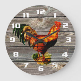 Reloj Redondo Grande Cocina de gallo vintage