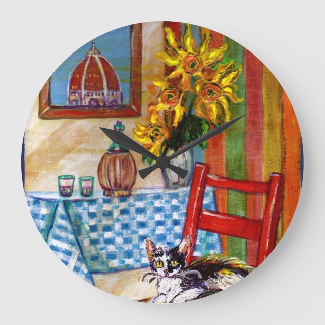 RELOJ REDONDO GRANDE COCINA ITALIANA EN FLORENCIA (Anverso)