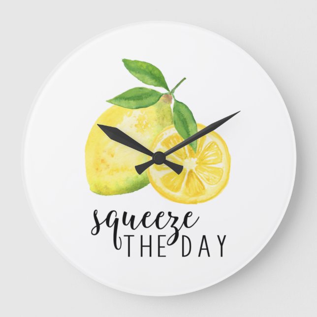 RELOJ REDONDO GRANDE COCINA MODERNA LEMON PUN (Anverso)