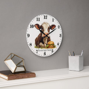 Reloj Redondo Grande cocina para amantes de las vacas lindas