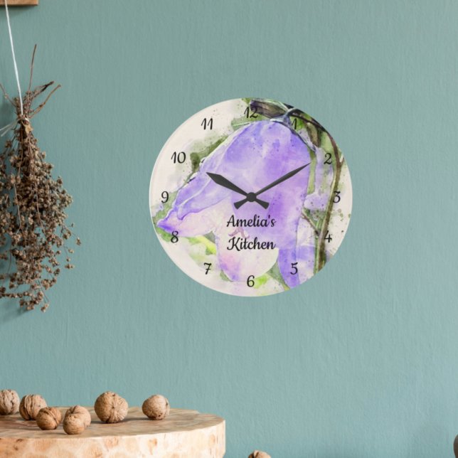 Reloj Redondo Grande Cocina violeta de Monograma (Subido por el creador)