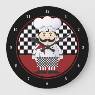 Reloj Redondo Grande Cocinero francés