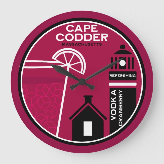 Reloj Redondo Grande Cocktail de Cape Codder (Anverso)