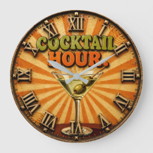 Reloj Redondo Grande Cocktail Hour