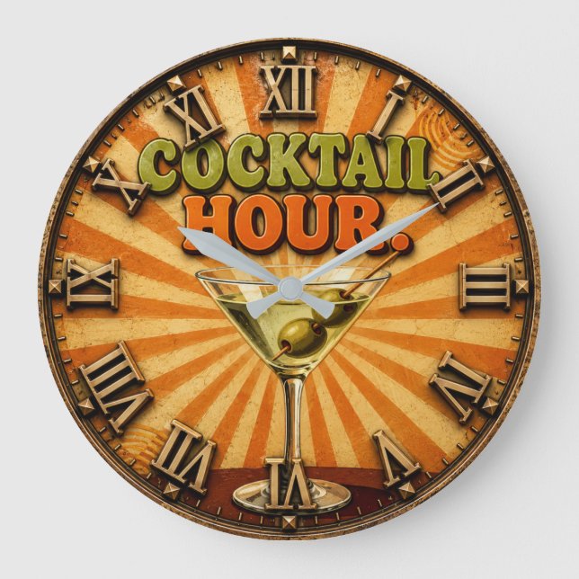 Reloj Redondo Grande Cocktail Hour (Anverso)