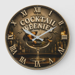 Reloj Redondo Grande Cocktail Weenies Funny Dachshund