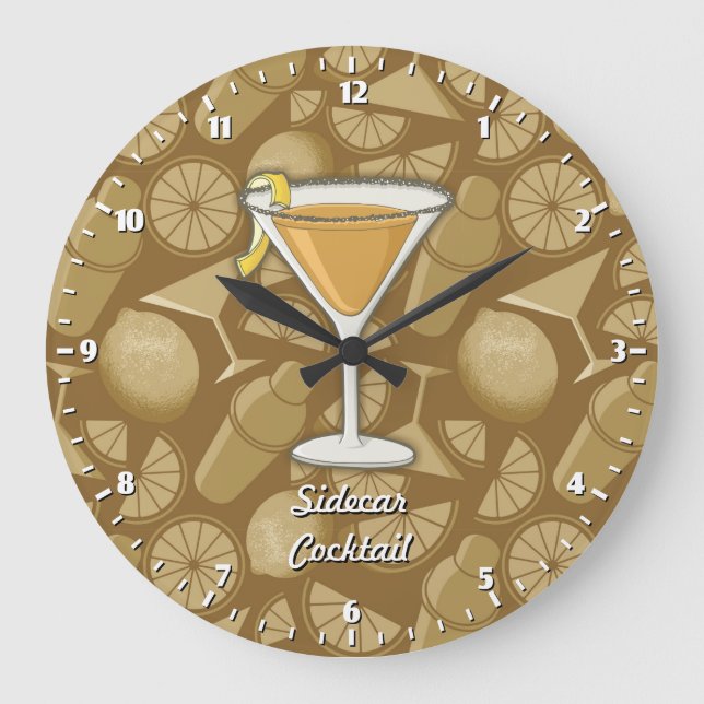 Reloj Redondo Grande Cóctel Sidecar (Anverso)