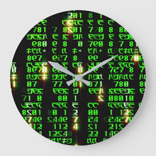 Reloj Redondo Grande Code matrix (Anverso)