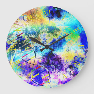 Reloj Redondo Grande código de arte de ADN