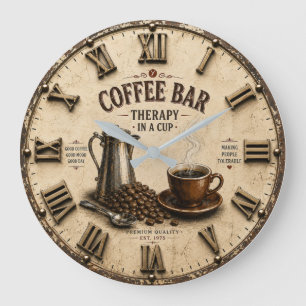 Reloj Redondo Grande Coffee Bar Therapy