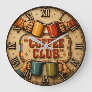 Reloj Redondo Grande Coffee Club