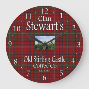 Reloj Redondo Grande Coffee Co., el antiguo castillo de Clan Stewart.