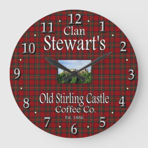 Reloj Redondo Grande Coffee Co., el antiguo castillo de Clan Stewart.