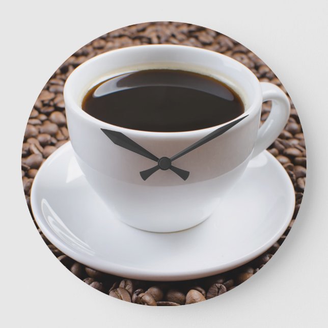 Reloj Redondo Grande Coffee cup (Anverso)