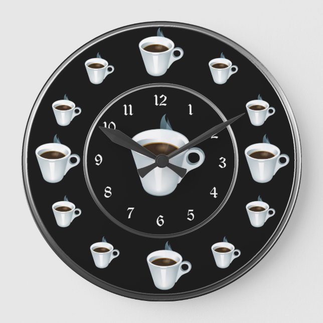 Reloj Redondo Grande Coffee Cup (Anverso)