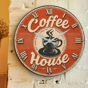 Reloj Redondo Grande Coffee House 