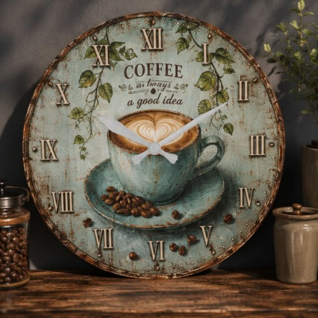 Reloj Redondo Grande Coffee Is Always a Good Idea (Subido por el creador)