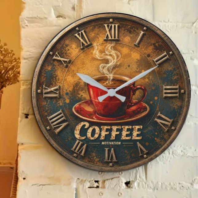 Reloj Redondo Grande Coffee Motivation (Subido por el creador)