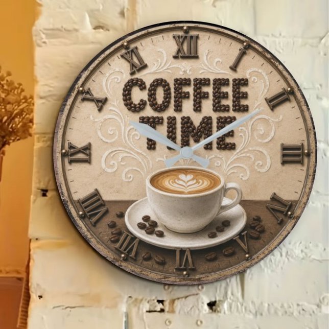 Reloj Redondo Grande Coffee Time  (Subido por el creador)