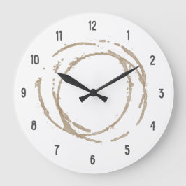 Reloj Redondo Grande Coffee Time café mancha la cocina