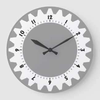 Reloj Redondo Grande Cogged 01 - Gray