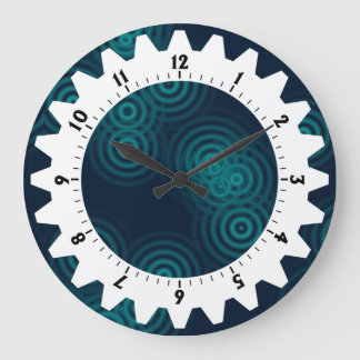 Reloj Redondo Grande Cogged 01 - Lluvia Eléctrica