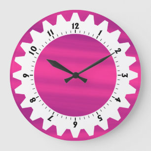 Reloj Redondo Grande Cogged 01 - Pink Sky