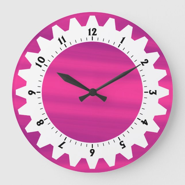 Reloj Redondo Grande Cogged 01 - Pink Sky (Anverso)
