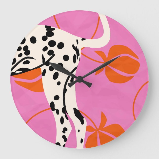 Reloj Redondo Grande Cola y textura (Anverso)