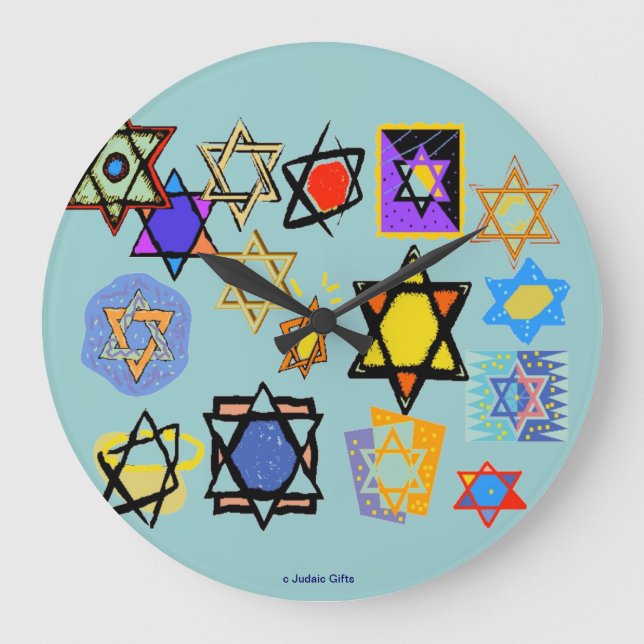 RELOJ REDONDO GRANDE COLCHONETAS DE MURO JUDAIC - VACACIONES JUDÍAS - M (Anverso)