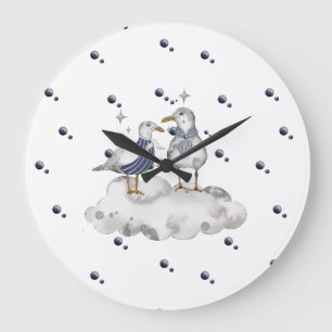 Reloj Redondo Grande Colección Bebé Aventura Gaviota