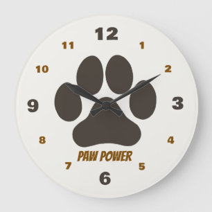 Reloj Redondo Grande Colección Cozy Paws Beige
